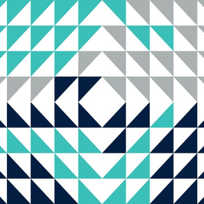 Triangles // grey/navy/turquoise