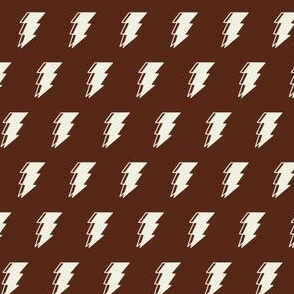 Lightning bolt - brown and white