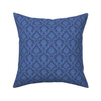 China Blue (dark) Damask/Toile-