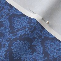 China Blue (dark) Damask/Toile-