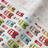 Colorful retro London bus UK great britain pattern XS