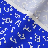 Music Notes on Navy BG in tiny scale