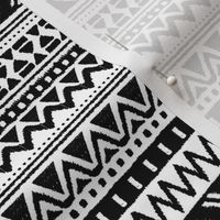 Geometric monochrome strokes lines triangles and zigzag dots aztec patchwork back and white