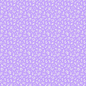 Music Notes on Lilac BG in tiny scale