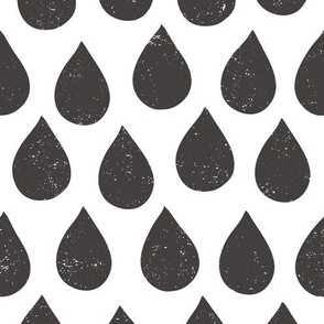 wobbly teardrops - black