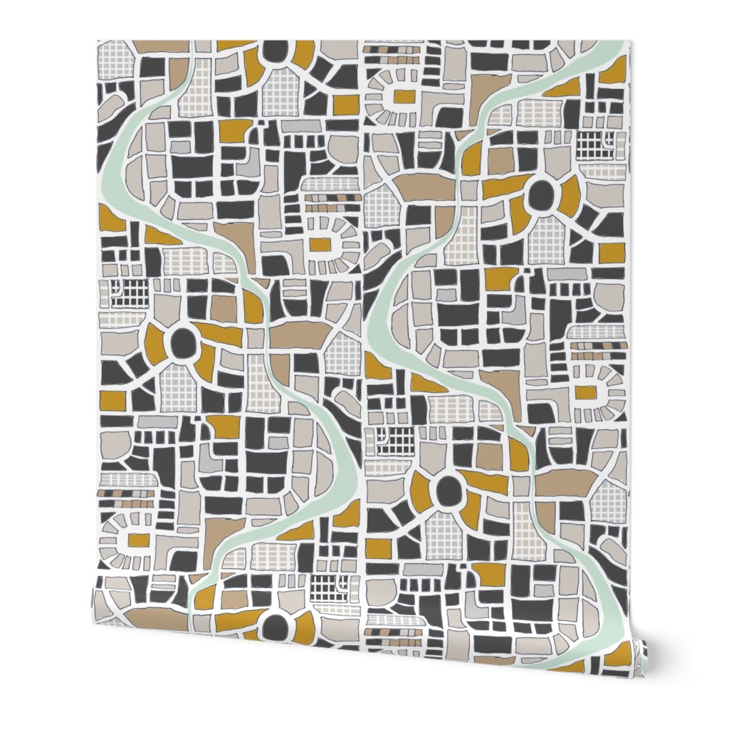 Maps Gold Gray