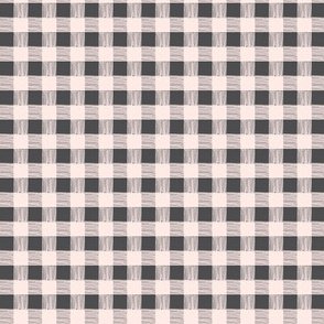 gingham midnight grey & pale pink