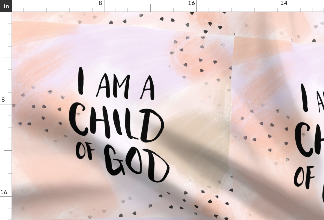 18" i am a child of God || blush