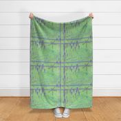 Seahorse Tea Towel in Greens & Purples