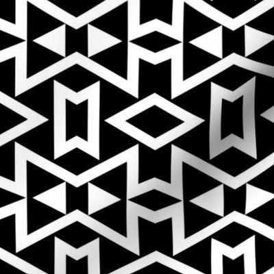 Tribal - Black and White Geometric