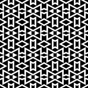 Tribal - Black and White Geometric