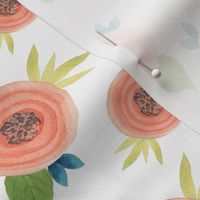 Peach Pink Watercolor Floral