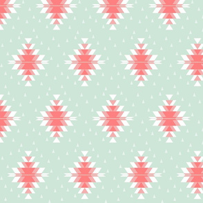 Tribal Diamond Pink Mint