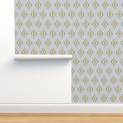 Tribal Diamond Yellow Gray