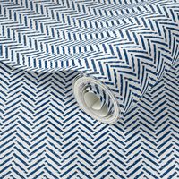 Navy Worn Herringbone