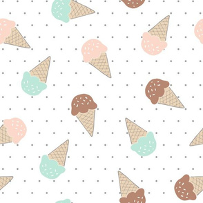 ice cream cones & polkadots