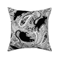 Paisley Rats LARGE white black