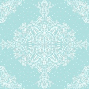 Boho Damask Shutter Blue