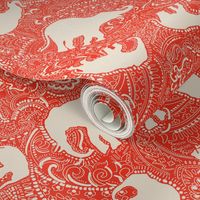 Paisley-Power-ivory-orange-red-elephant-print-fabric-design