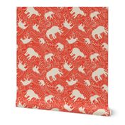 Paisley-Power-ivory-orange-red-elephant-print-fabric-design