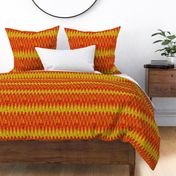 Orangey Red Chevron Ripples