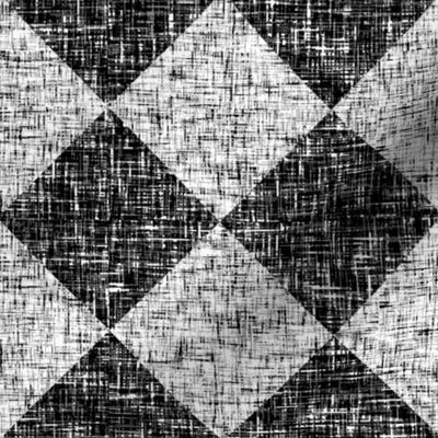 Black + White, high contrast tweedy diamond tiles by Su_G_©SuSchaefer