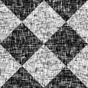 Black + White, high contrast tweedy diamond tiles by Su_G_©SuSchaefer