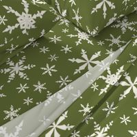 Snowflakes - Large - Ivory, Avocado