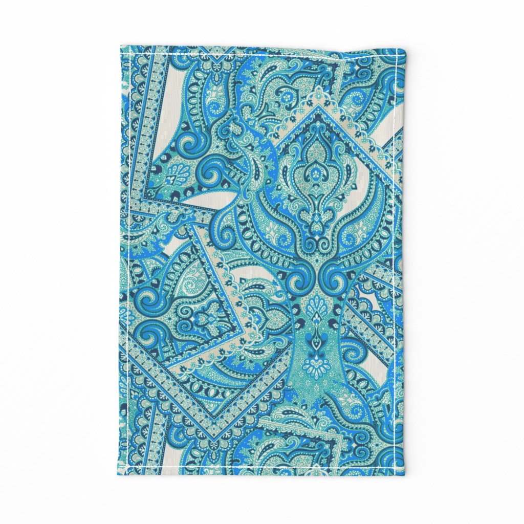 Ornamental Paisley - blue green