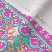 Ornamental Paisley - pink coral