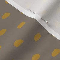 Cappucino Mustard Painty Polka Dot