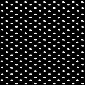 Black and White Painty Polka Dot