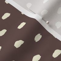 Brown and Cream Painty Polka Dot-ch