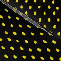 Black and Yellow Painty Polka Dot