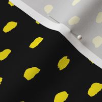 Black and Yellow Painty Polka Dot