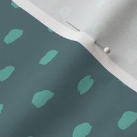 Grey-teal painty polka dot