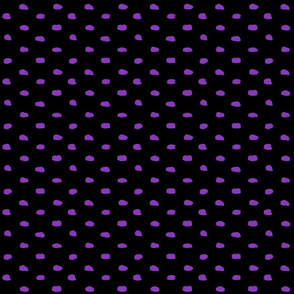 Black and Purple Painty Polka Dot