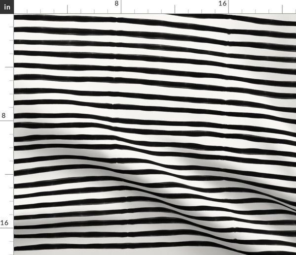 Watercolour stripes, hand drawn stripes, - Spoonflower