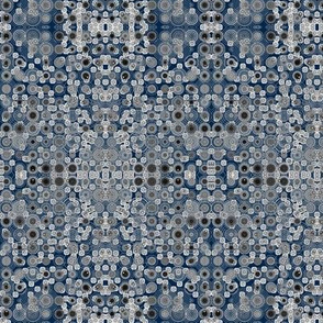 Dancing Dots and Spots of Grey on Indigo