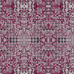Dancing Dots and Spots of Grey on Dark Plum