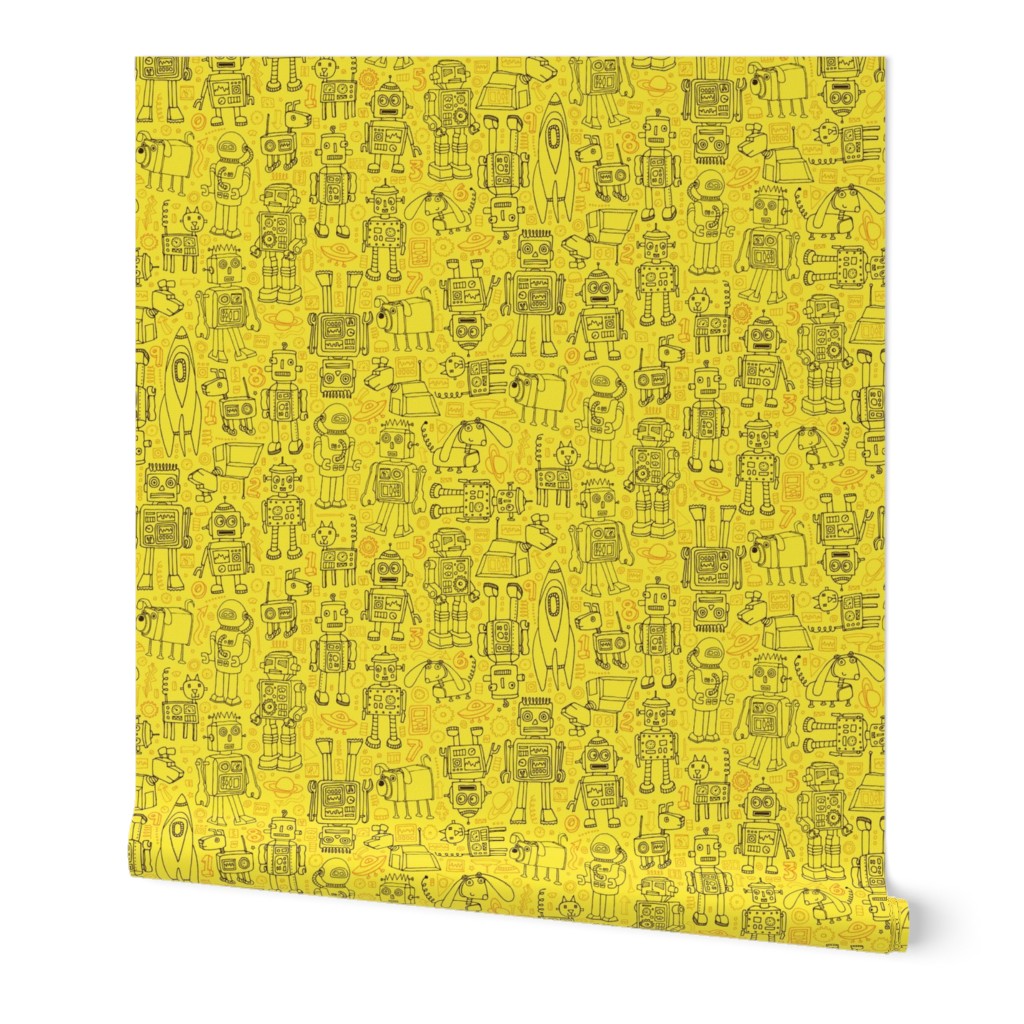 Robot pattern - Yellow