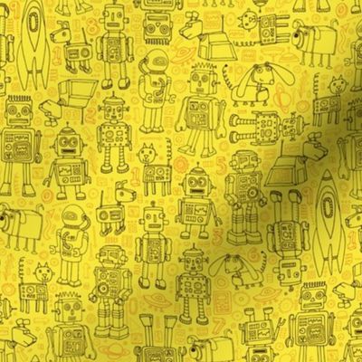 Robot pattern - Yellow