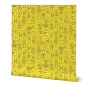 Robot pattern - Yellow