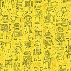 Robot pattern - Yellow