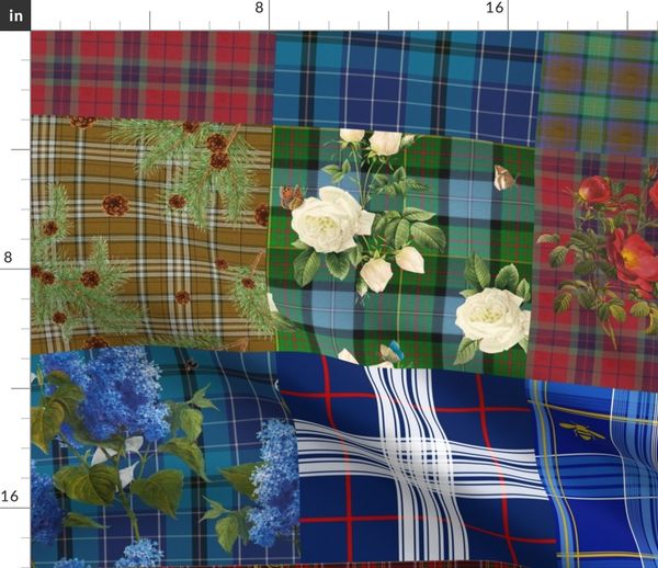 Quiltoptik, Quilt, Biene, Schottenkaro, Schottenmuster, Karomuster, Decke,  Plaid - Spoonflower