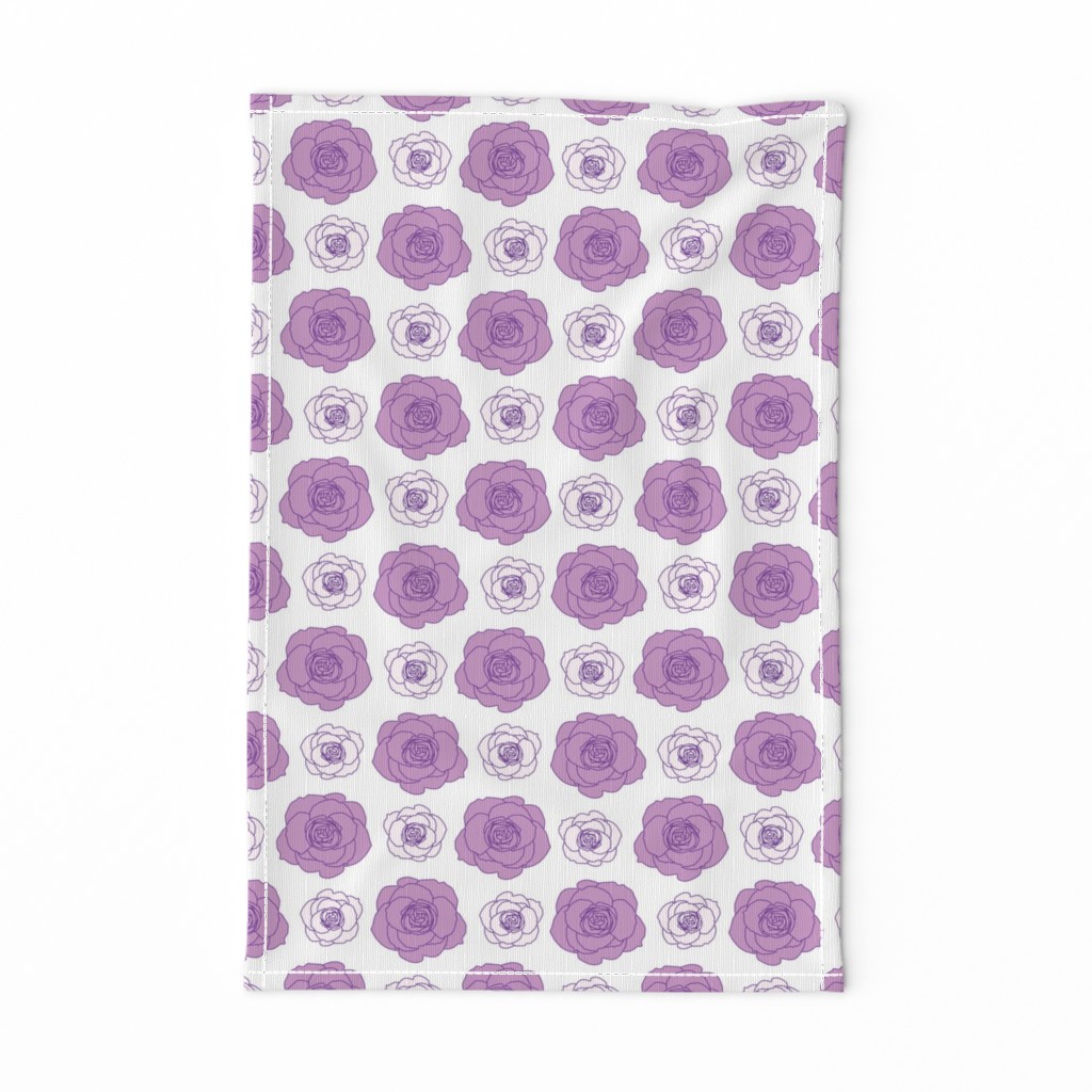 rose pattern in lavender and powder pink