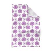 rose pattern in lavender and powder pink