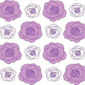 rose pattern in lavender and powder pink