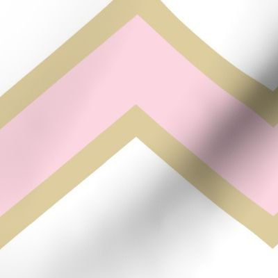 Pink Gold Chevron Large 