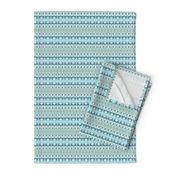 Art Nouveau Blue Granny Stripe (horizontal)